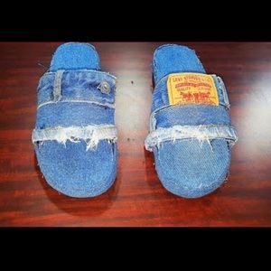 Custom denim slides(made to Order)